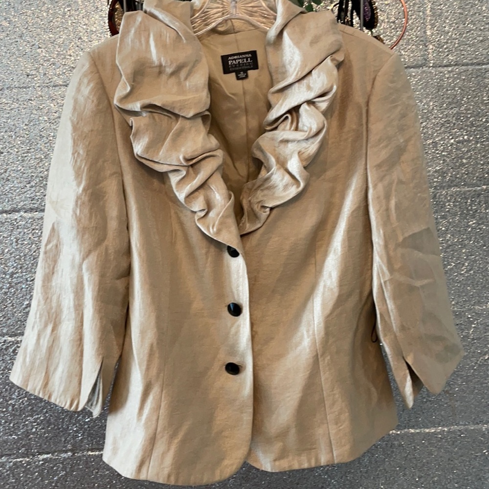 Metalic dinner jacket.